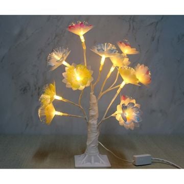 Dekoratif Led Işıklı Çiçek Ağacı Masa Lambası (35 cm)