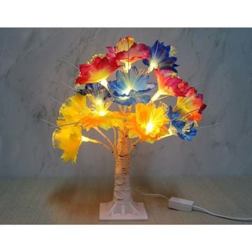 Dekoratif Led Işıklı Çiçek Masa Lambası (35 cm)