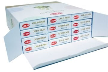 Hem Gold Rain (Altın Yağmuru) Exclusive Organik Çubuk Tütsü (12 x 25 gr)