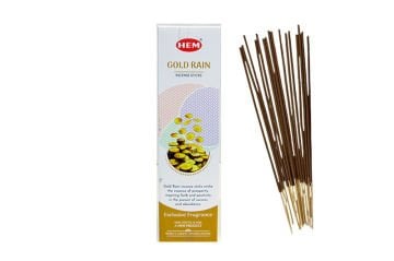 Hem Gold Rain (Altın Yağmuru) Exclusive Organik Çubuk Tütsü (12 x 25 gr)