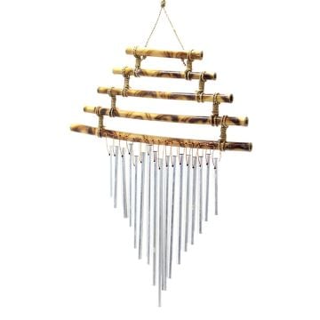 Bambu Saplı 5 Katlı Dekoratif Rüzgar Çanı(29 cm x 36 cm)