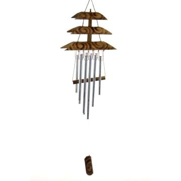 Bambu & Metal Dekoratif Rüzgar Çanı(50 cm x 17 cm)