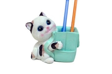 Çantalı Kedi Masaüstü Kalemlik