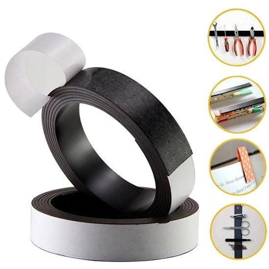 Güçlü Rulo Yapışkanlı Şerit Mıknatıs Magnet ( 2cm x 1 mt)
