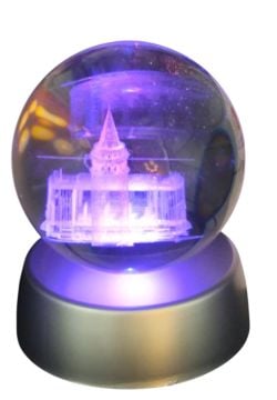 Led Işıklı Cami Renk Değiştiren Kristal Cam Küre