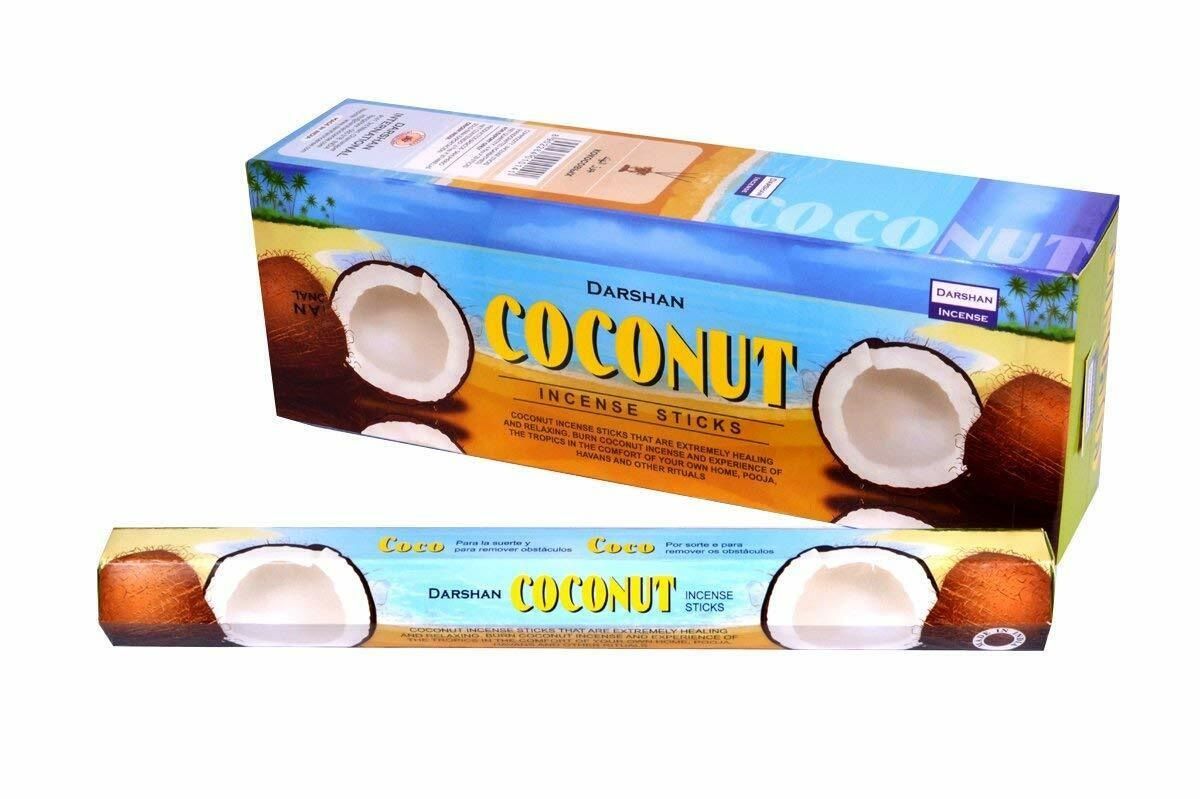 Darshan Coconut Hindistan Cevizi Çubuk Tütsü İncense Sticks (120 Adet)