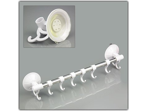 Vantuzlu Banyo Askılığı 6 Kancalı