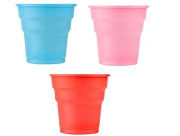 Plastik Renkli Bardak 180 CC (25 Adet)
