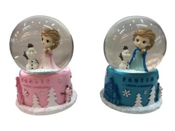 Elsa ve Olaf Temalı Işıklı Müzikli Cam Kar Küresi