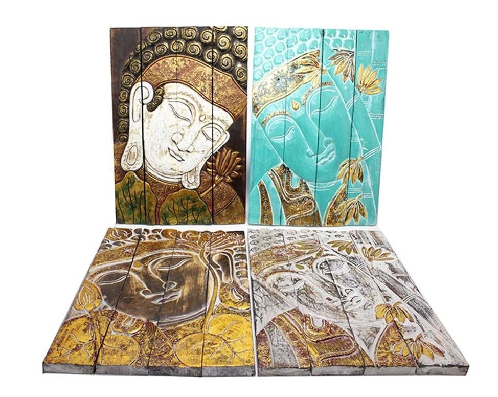 Ahşap Dekoratif Buda Panosu (60cm x 40 cm)