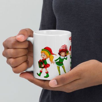 Merry Christmas Çocuklar Tasarımlı Seramik Kupa Bardak