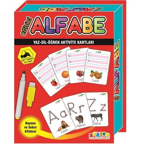 Eğitici Alfabe Oyunu Aktivite Kartları