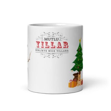 Mutlu Yıllar Noel Baba Kardan Adam Seramik Kupa Bardak