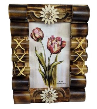 Dekoratif Bambu Masaüstü Fotoğraf Çerçevesi (10 cm x 15 cm)