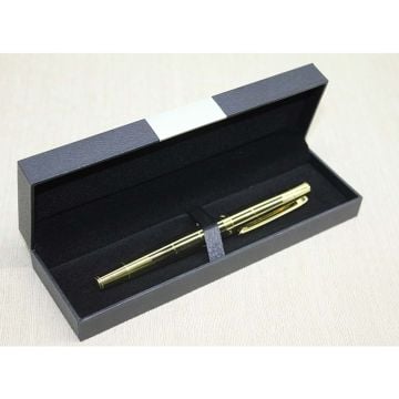 Kutulu Gold Düz Şık Tükenmez Kalem Hediye