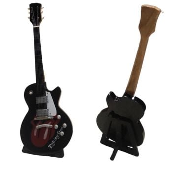 Dekoratif Ahşap Standlı Gitar Tasarımlı Biblo