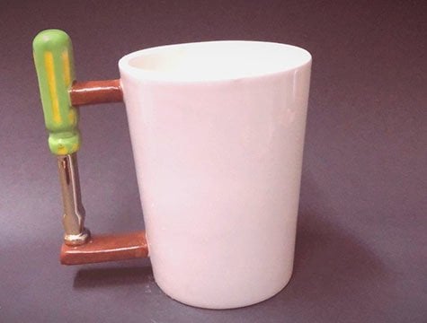 Tornavida Kulplu Seramik Kupa Bardak (Screwdriver Mug)