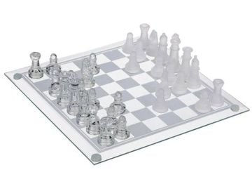 Küçük Cam Satranç Takımı (Glass Chess) 19 Cm