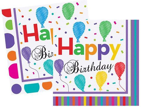 Happy Birtday Radiant Kağıt Peçete