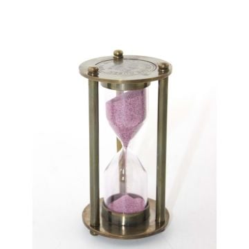 Dekoratif  Masa Üstü Pirinç Kum Saati (12 cm x 6 cm)