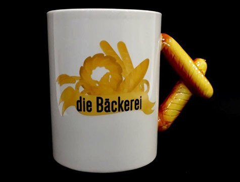 Ekmek Tutacaklı Seramik Kupa Bardak Kupa Bardak