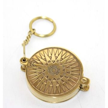 Dekoratif Pirinç Gold Tasarımlı Anahtarlık (14 cm)