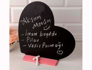 Kalp Kara Yazı Tahtası