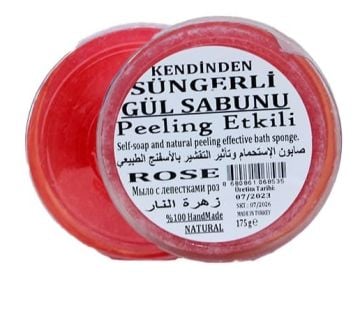 Doğal Süngerli Gül Aromalı Sabun