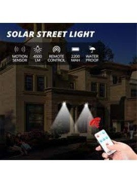 128 Ledli Solar Dış Mekan Kumandalı Bahçe Aydınlatma Lambası