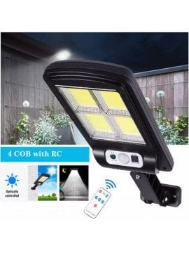 128 Ledli Solar Dış Mekan Kumandalı Bahçe Aydınlatma Lambası