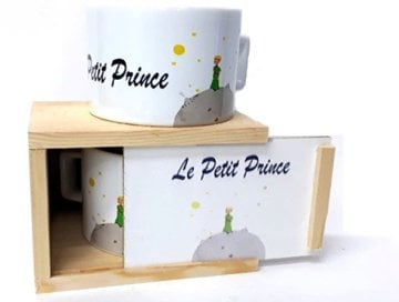 Ahşap Kutulu Küçük Prens (Le Petit Prince) Kupa Bardak