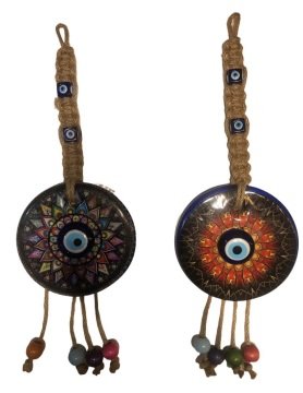 Asılabilir Dijital Baskılı Nazar Boncuk Kapı Duvar Süsü (13.5 cm)
