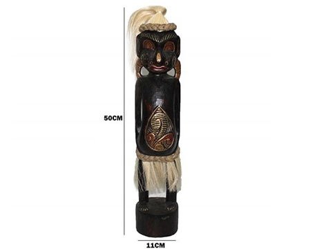Yerli Primitif Aborjin Ahşap Biblo (50 cm)