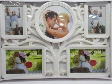 5'li Soy Ağacı Tasarımlı Duvar Fotoğraf Çerçevesi