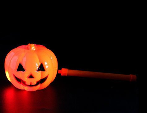 Cadılar Bayramı Halloween Led Sesli  Işıklı Sopalı Balkabağı Dekor