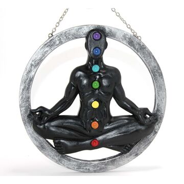 Polyester Duvara Asmalı 7 Chakra Pano (21.5 cm)