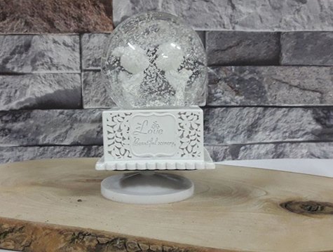 Romantik Sevgililer Temalı Kar Küresi ve Müzik Kutusu