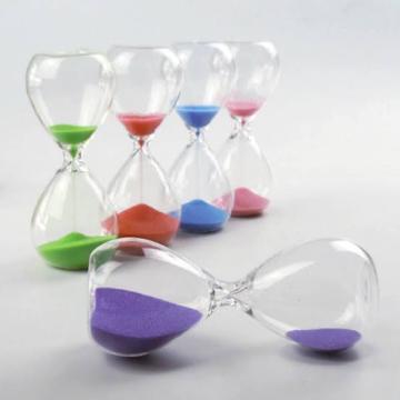 Dekoratif Şeffaf Cam Kum Saati (16 cm)