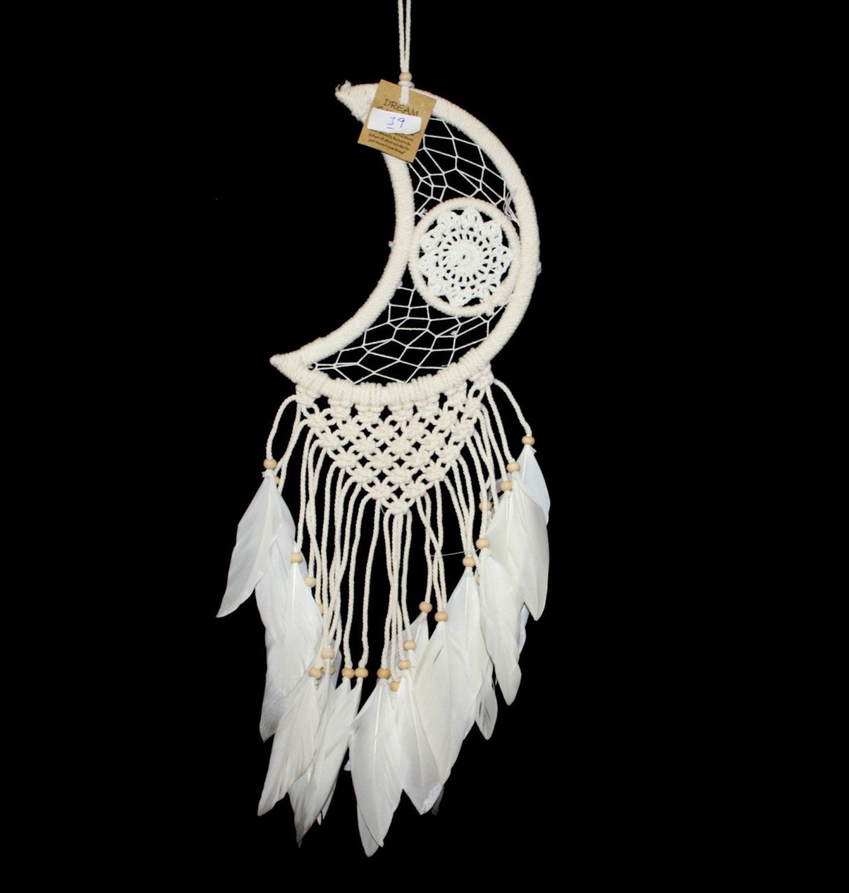 Yarım Ay Model Dream Catcher Rüya Düş Kapanı