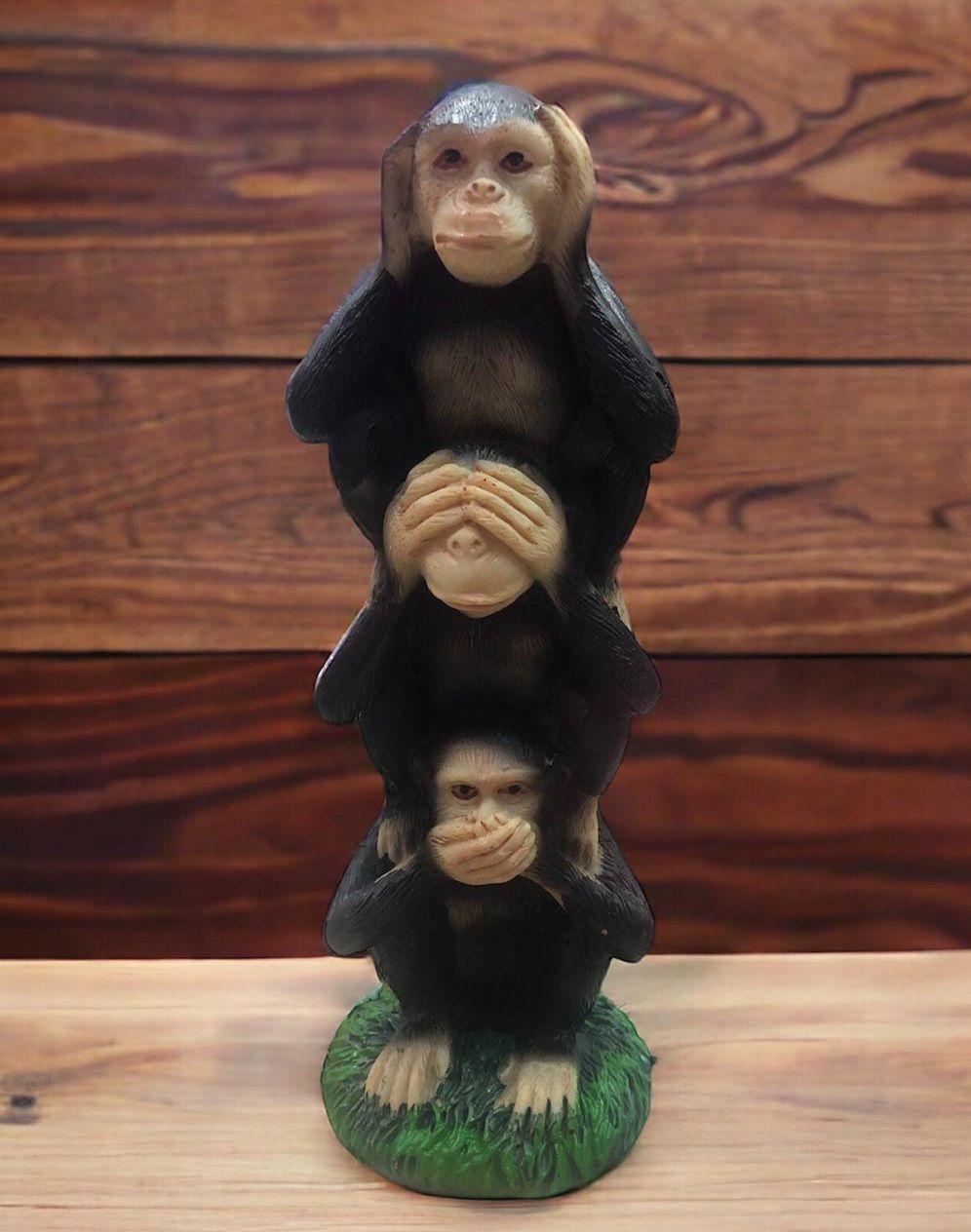 Üst Üste Üç Maymunlar Biblo Görmedim Duymadım Bilmiyorum (15cm)