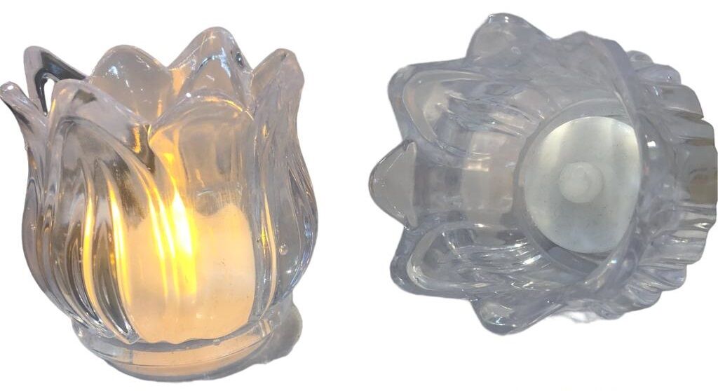 Lale Tasarımlı Tealight Pilli Mumluk