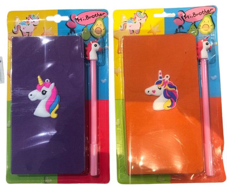 Tek Boynuzlu At Tasarımlı Kalemli Defter