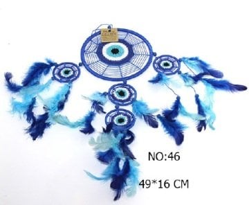 5 Halkalı Nazar Boncuk Dream Catcher Rüya Düş Kapanı