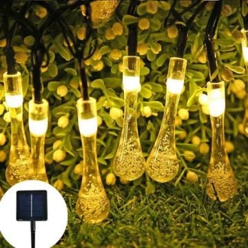 Solar Güneş Enerjili 10 Ledli Su Damlaları Bahçe Aydınlatma