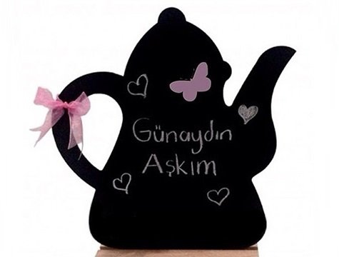 Sürahi Tasarımlı Kara Yazı Tahtası