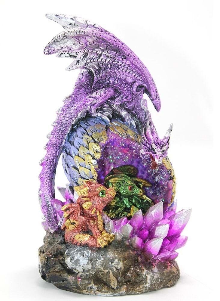 Dekoratif Polyester Küçük Dragonlar Tasarımlı Biblo (18.5 cm)