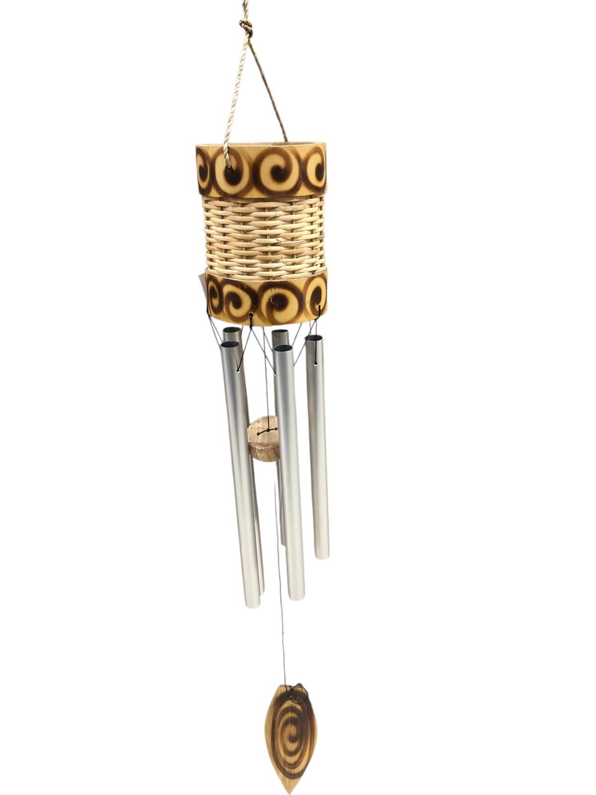 Bambu Saplı Metal Rüzgar Çanı