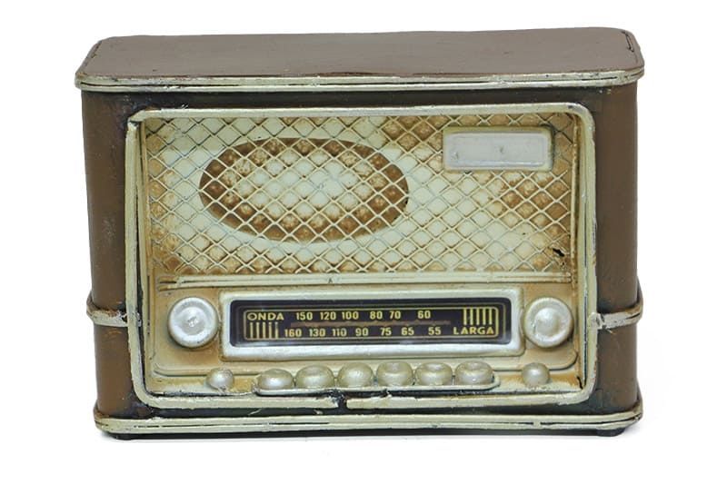 Mini Dekoratif Eskitme Metal Nostaljik Radyo