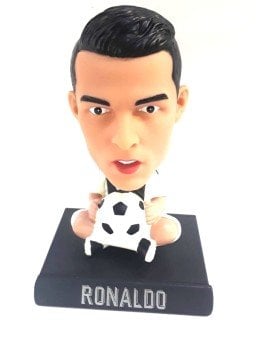 Kafası Sallanan Oturan Futbolcu Dekoratif Biblo