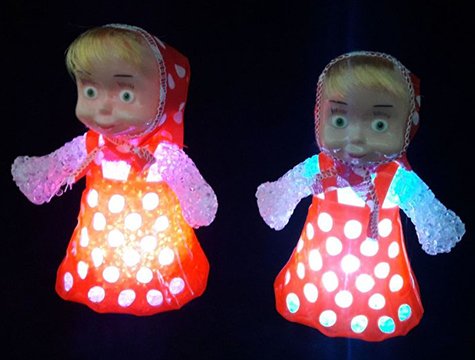 Renk Değiştiren Led Işıklı Teyze Gece Lamba